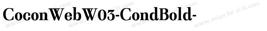 CoconWebW03-CondBold字体转换
