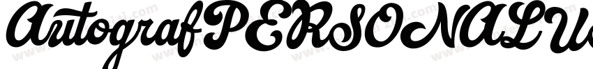 AutografPERSONALUSE字体转换