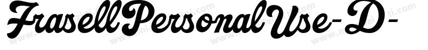 FrasellPersonalUse-D字体转换