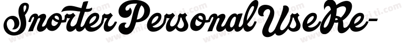 SnorterPersonalUseRe字体转换