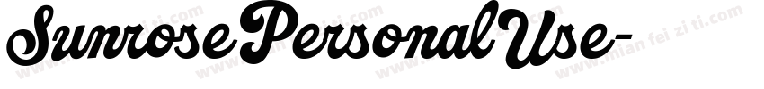 SunrosePersonalUse字体转换