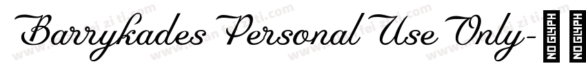 BarrykadesPersonalUseOnly字体转换