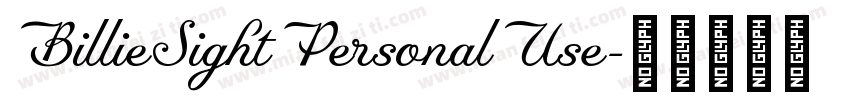 BillieSightPersonalUse字体转换