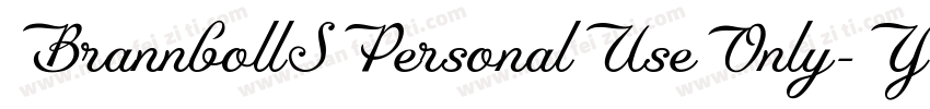 BrannbollSPersonalUseOnly-YW2v字体转换