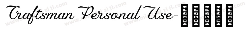 CraftsmanPersonalUse字体转换