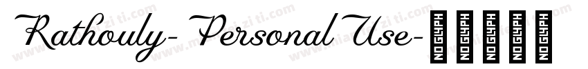 Rathouly-PersonalUse字体转换