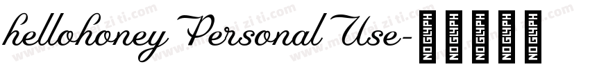 hellohoneyPersonalUse字体转换
