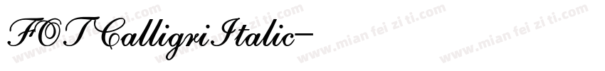 FOTCalligriItalic字体转换