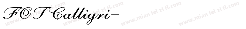FOTCalligri字体转换