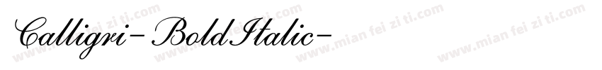 Calligri-BoldItalic字体转换