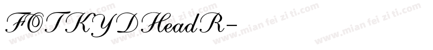 FOTKYDHeadR字体转换
