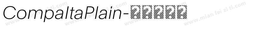CompaItaPlain字体转换