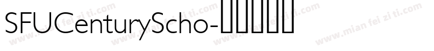 SFUCenturyScho字体转换