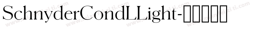 SchnyderCondLLight字体转换