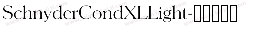 SchnyderCondXLLight字体转换
