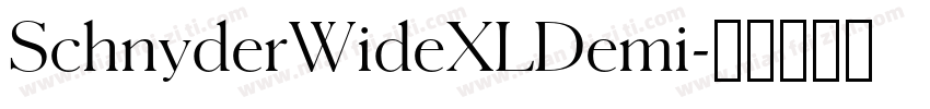 SchnyderWideXLDemi字体转换