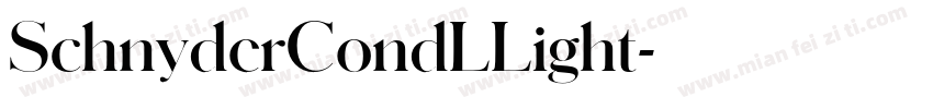 SchnyderCondLLight字体转换