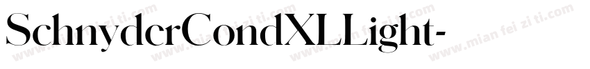 SchnyderCondXLLight字体转换