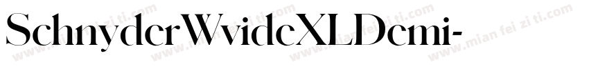 SchnyderWvideXLDemi字体转换