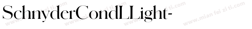 SchnyderCondLLight字体转换