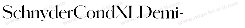 SchnyderCondXLDemi字体转换