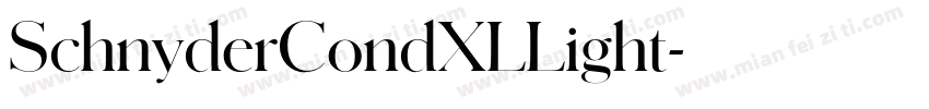 SchnyderCondXLLight字体转换