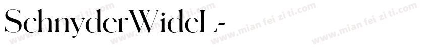 SchnyderWideL字体转换