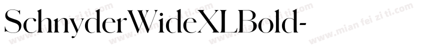 SchnyderWideXLBold字体转换