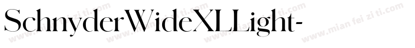 SchnyderWideXLLight字体转换