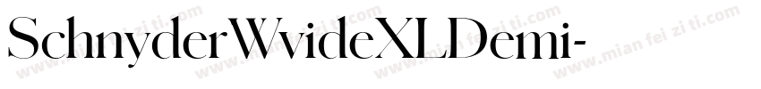 SchnyderWvideXLDemi字体转换
