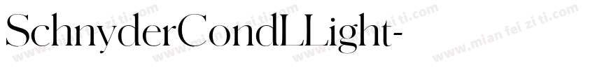 SchnyderCondLLight字体转换