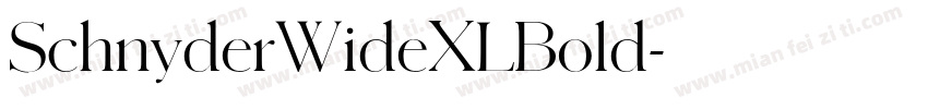 SchnyderWideXLBold字体转换