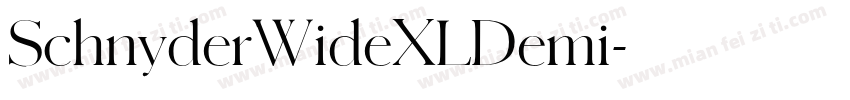 SchnyderWideXLDemi字体转换
