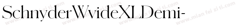 SchnyderWvideXLDemi字体转换