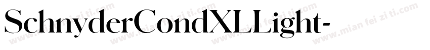 SchnyderCondXLLight字体转换