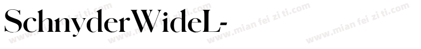 SchnyderWideL字体转换