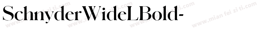 SchnyderWideLBold字体转换
