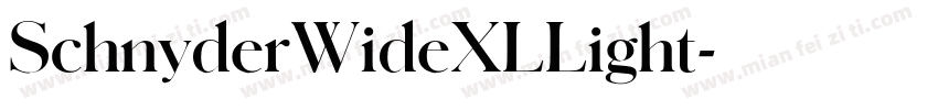 SchnyderWideXLLight字体转换