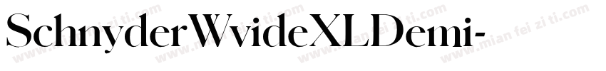 SchnyderWvideXLDemi字体转换