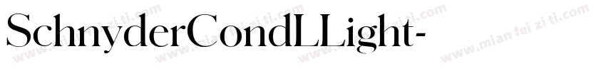 SchnyderCondLLight字体转换