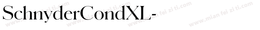 SchnyderCondXL字体转换