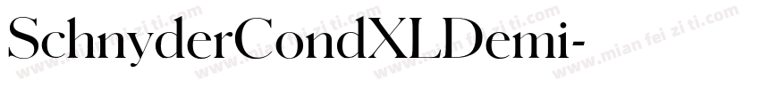 SchnyderCondXLDemi字体转换