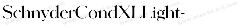 SchnyderCondXLLight字体转换