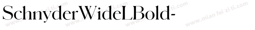 SchnyderWideLBold字体转换