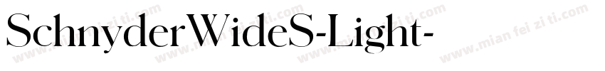 SchnyderWideS-Light字体转换