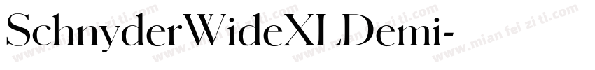 SchnyderWideXLDemi字体转换