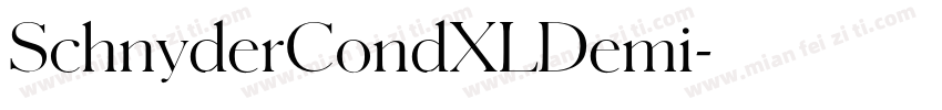 SchnyderCondXLDemi字体转换