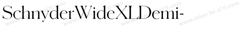 SchnyderWideXLDemi字体转换