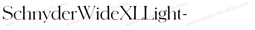 SchnyderWideXLLight字体转换