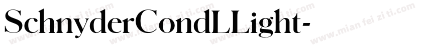 SchnyderCondLLight字体转换